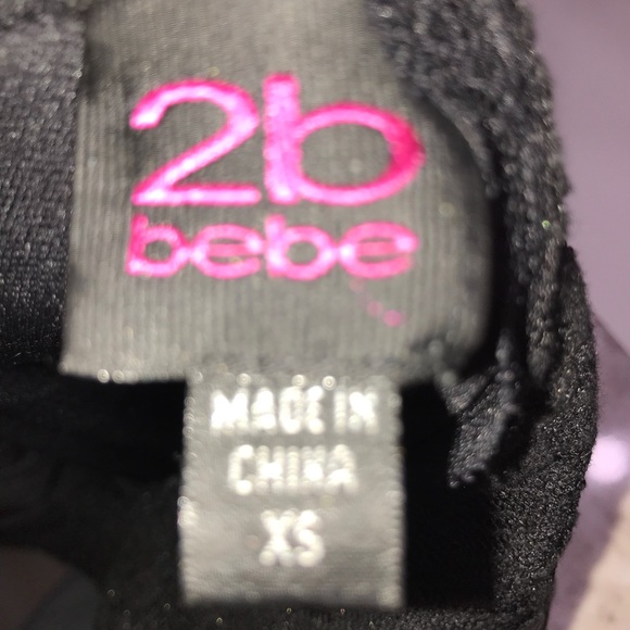 2b BEBE LACE DRESS WITH GOLD THREADING NYE Dress - Picture 6 of 7